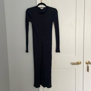Long sleeve navy cardigan with buttons